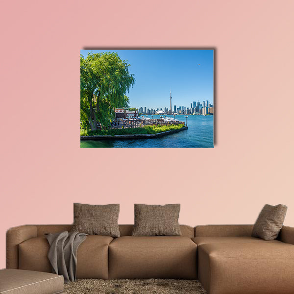 View at the Toronto downtown from Toronto Islands on Ontario lake. wall art