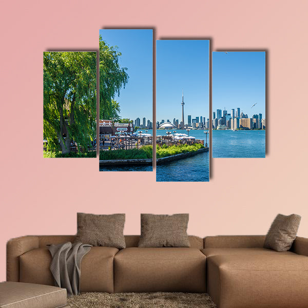 View at the Toronto downtown from Toronto Islands on Ontario lake. wall art