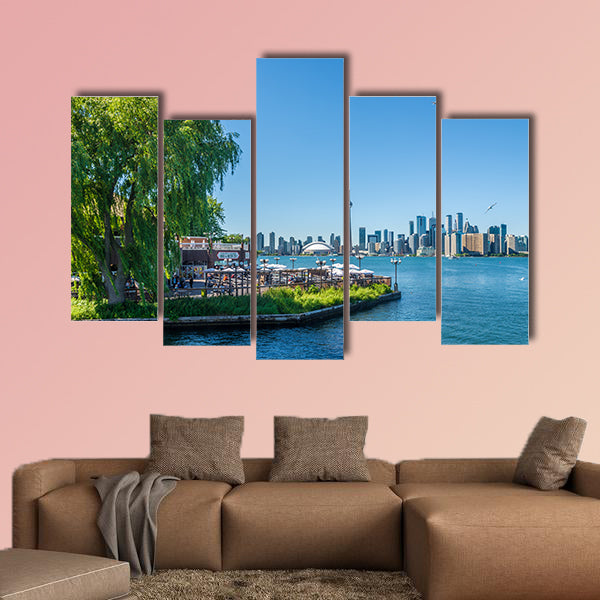 View at the Toronto downtown from Toronto Islands on Ontario lake. wall art