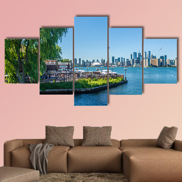 View at the Toronto downtown from Toronto Islands on Ontario lake. wall art