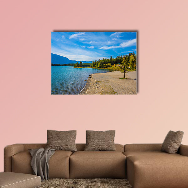 Lake Two Jack in the Rocky Mountains The pure turquoise water art