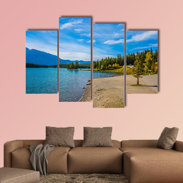 Lake Two Jack in the Rocky Mountains The pure turquoise water art