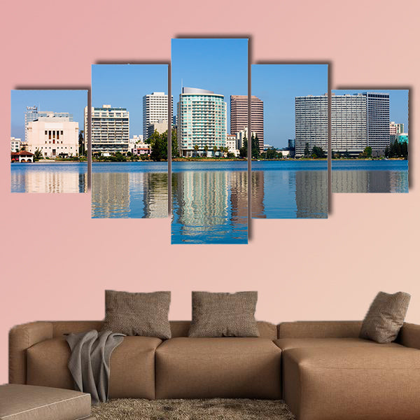 Lake Merritt in Oakland, California multi panel canvas wall art