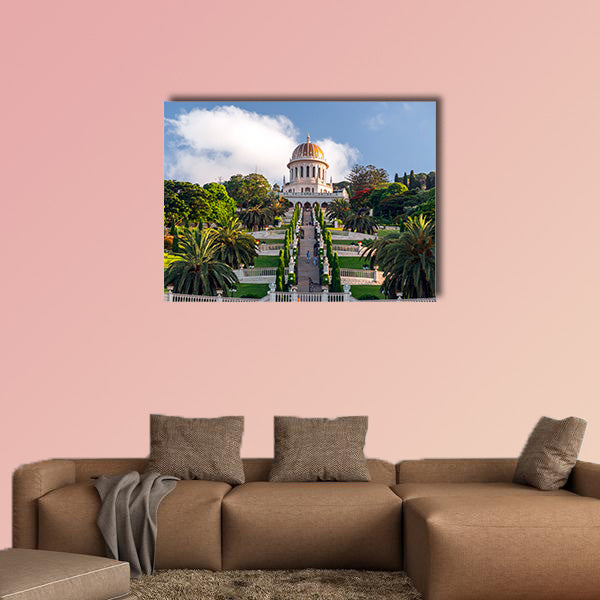 Haifa, Israel, Bahai Gardens, a holy temple  multi panel canvas wall art