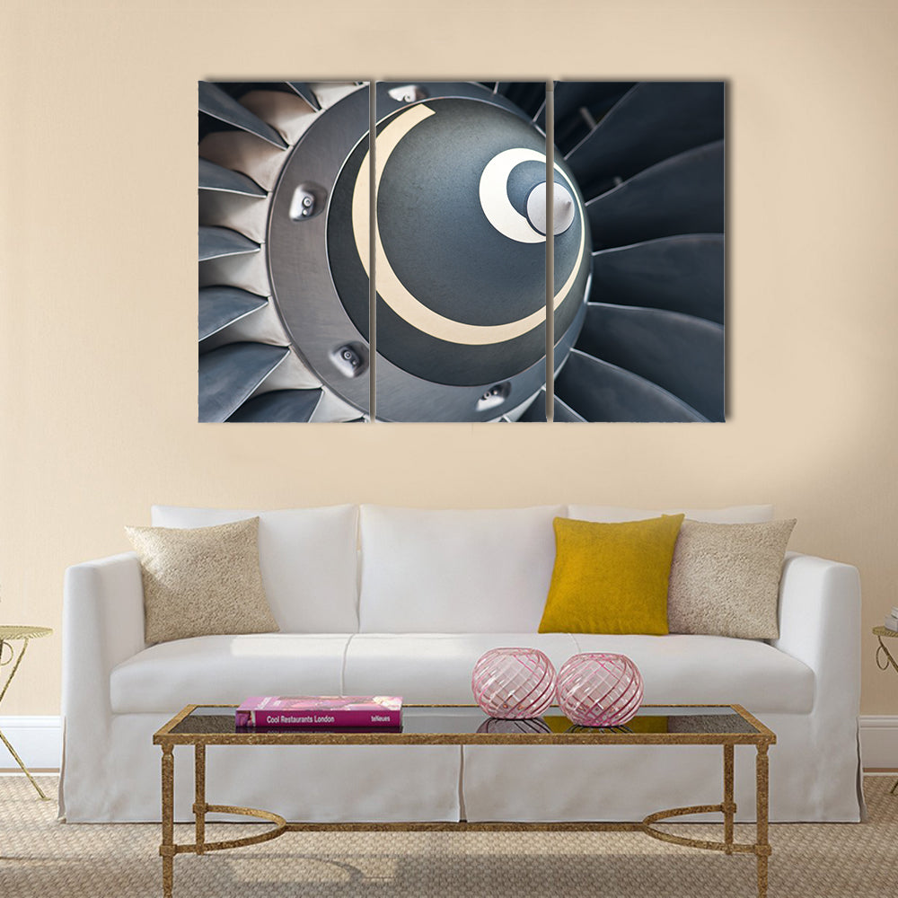 Turbine Blades of An Aircraft Jet Engine multi panel canvas wall art