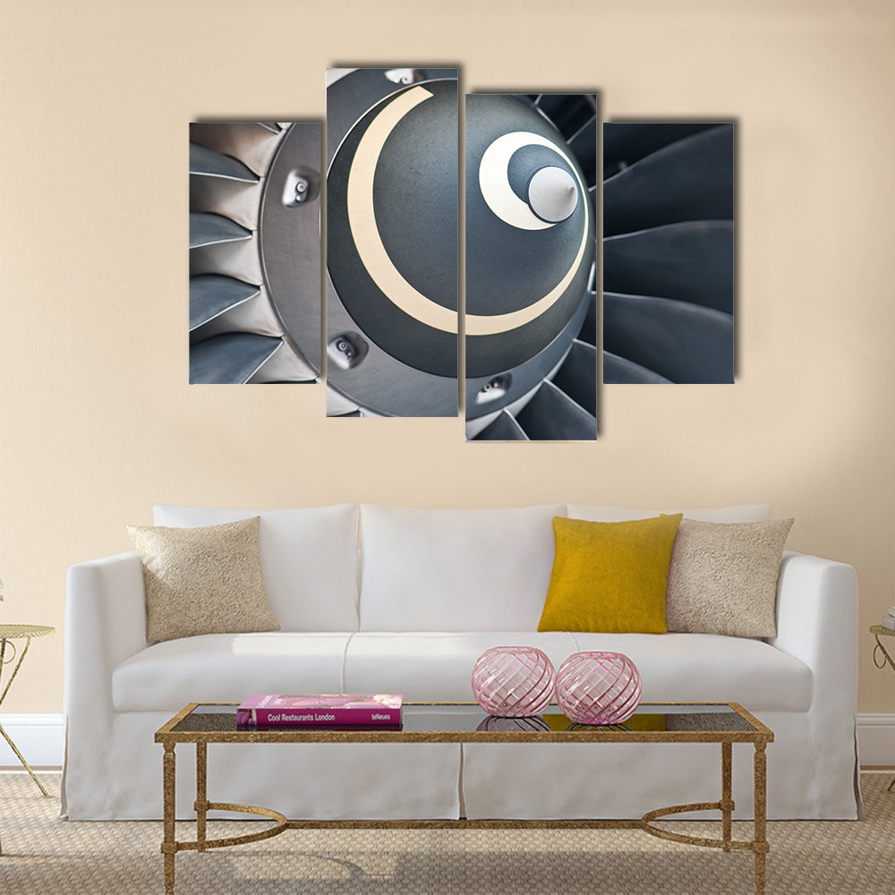 Turbine Blades of An Aircraft Jet Engine multi panel canvas wall art