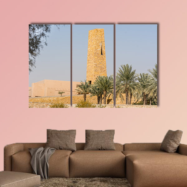 Historic buildings of Diraiyah stone fortress multi panel canvas wall art