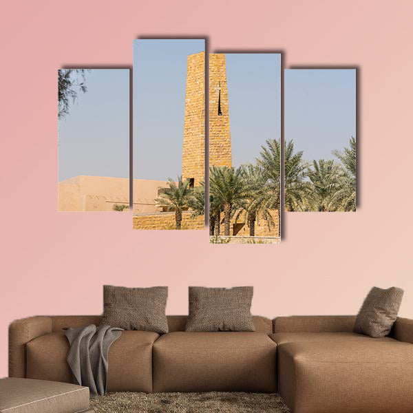 Historic buildings of Diraiyah stone fortress multi panel canvas wall art