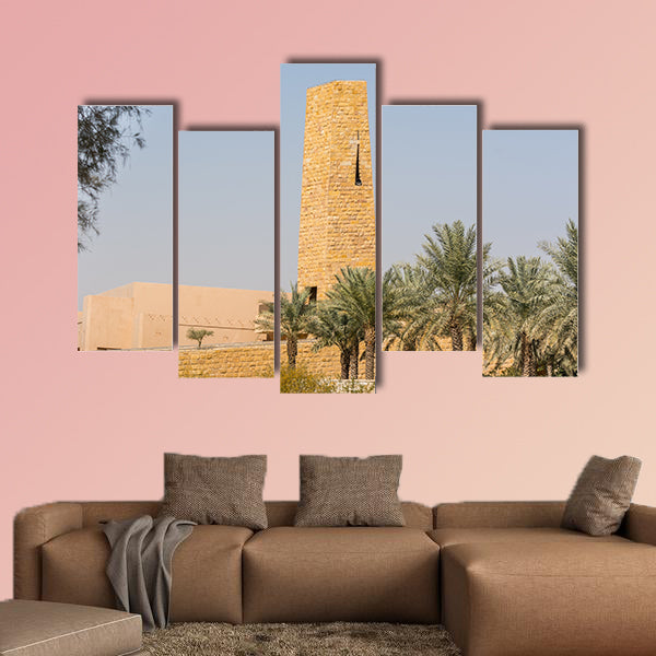 Historic buildings of Diraiyah stone fortress multi panel canvas wall art