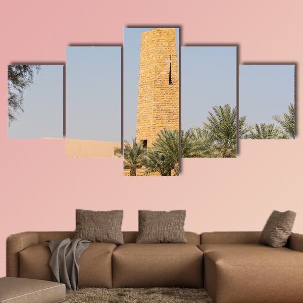 Historic buildings of Diraiyah stone fortress multi panel canvas wall art