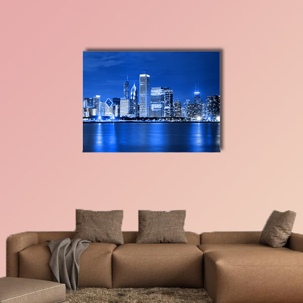 Clouds at financial district multi panel canvas wall art