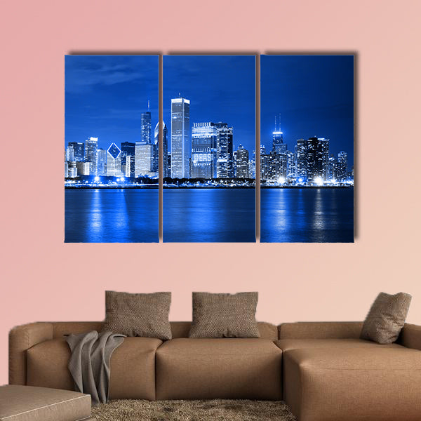 Clouds at financial district multi panel canvas wall art