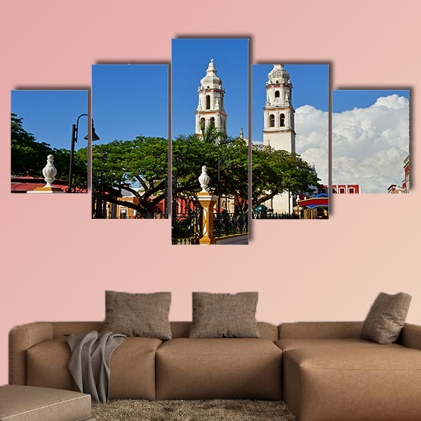 San Francisco de Campeche; United Mexican States multi panel canvas wall art