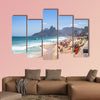 Ipanema Beach and Two Brothers, Rio de Janeiro, Brazil multi panel canvas wall art