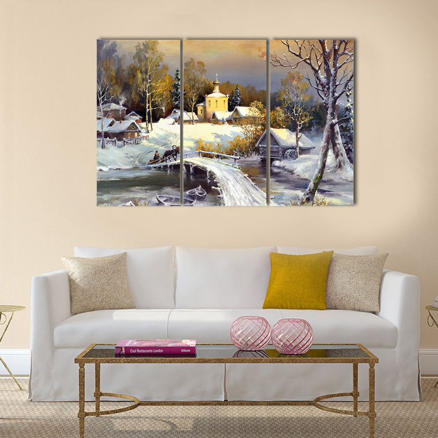 A Beautiful Print Of A Rural Landscape Multi Panel Canvas Wall Art