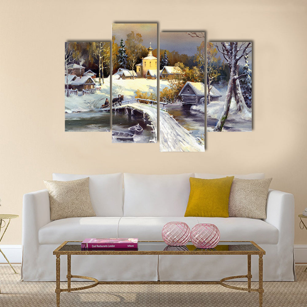 A Beautiful Print Of A Rural Landscape Multi Panel Canvas Wall Art