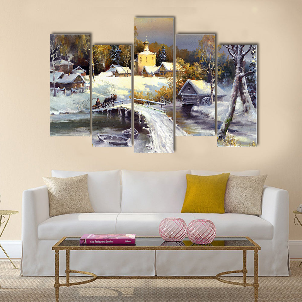 A Beautiful Print Of A Rural Landscape Multi Panel Canvas Wall Art