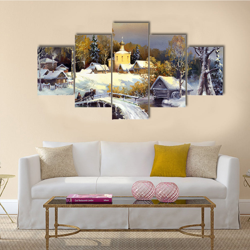 A Beautiful Print Of A Rural Landscape Multi Panel Canvas Wall Art