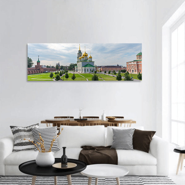Assumption Cathedral and Epiphany Cathedral of Tula Kremlin panoramic canvas wall art