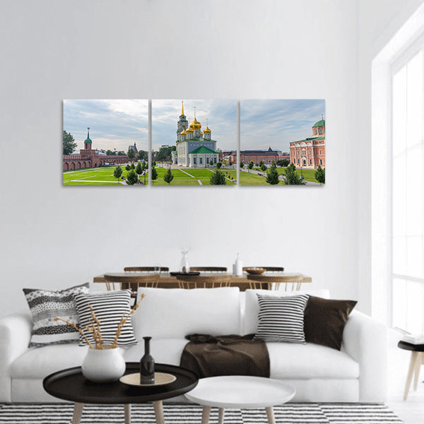 Assumption Cathedral and Epiphany Cathedral of Tula Kremlin panoramic canvas wall art