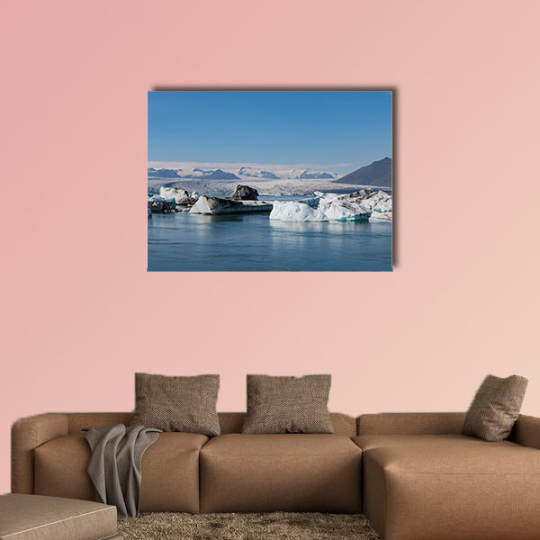 Iceberg in glacier lagoon in south Iceland Multi panel canvas wall art