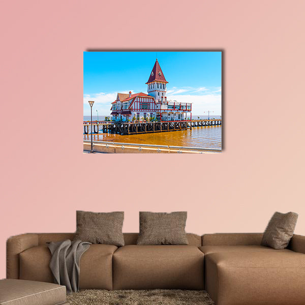 Building and pier at the shore of the Atlantic Ocean, Buenos wall art