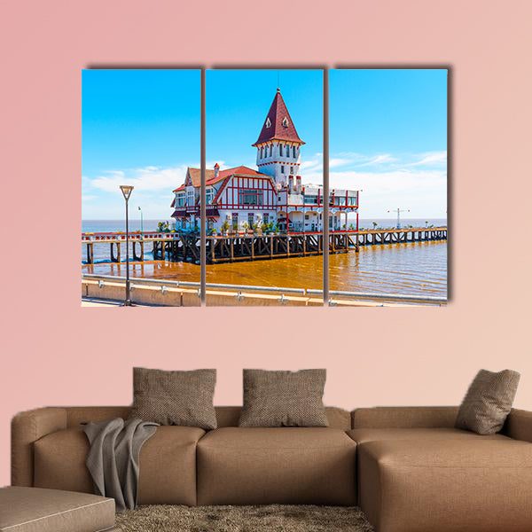 Building and pier at the shore of the Atlantic Ocean, Buenos wall art