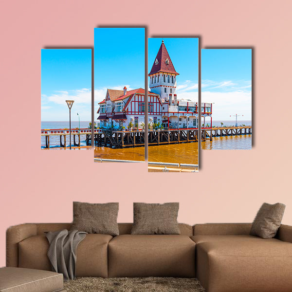 Building and pier at the shore of the Atlantic Ocean, Buenos wall art