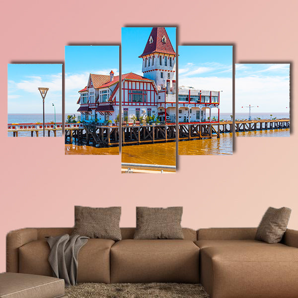 Building and pier at the shore of the Atlantic Ocean, Buenos wall art