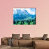 Grindelwald village in Switzerland view from cable car multi panel canvas wall art