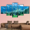 Grindelwald village in Switzerland view from cable car multi panel canvas wall art