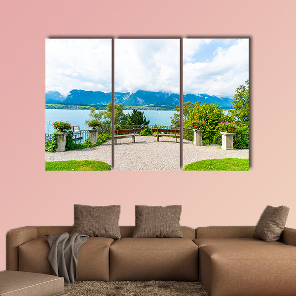 Beautiful little tower of Oberhofen castle in the Thun Lake wall art