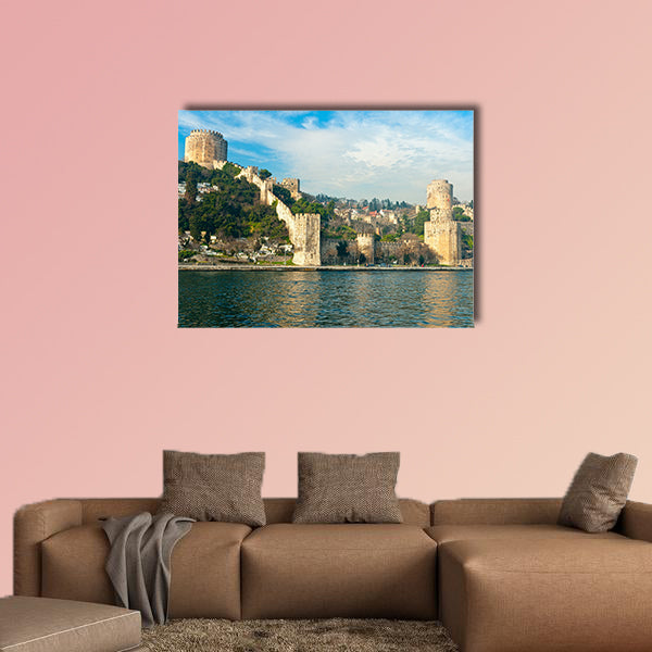 The beautiful View of Rumeli Fortress, Istanbul, Turkey multi panel canvas wall art