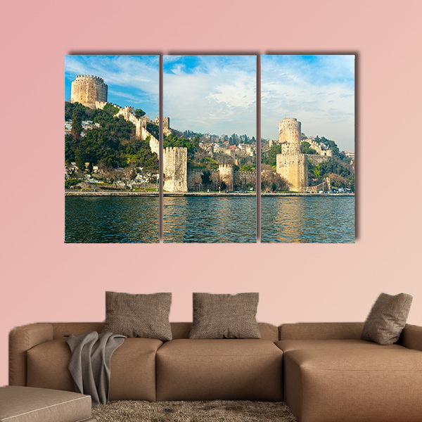The beautiful View of Rumeli Fortress, Istanbul, Turkey multi panel canvas wall art