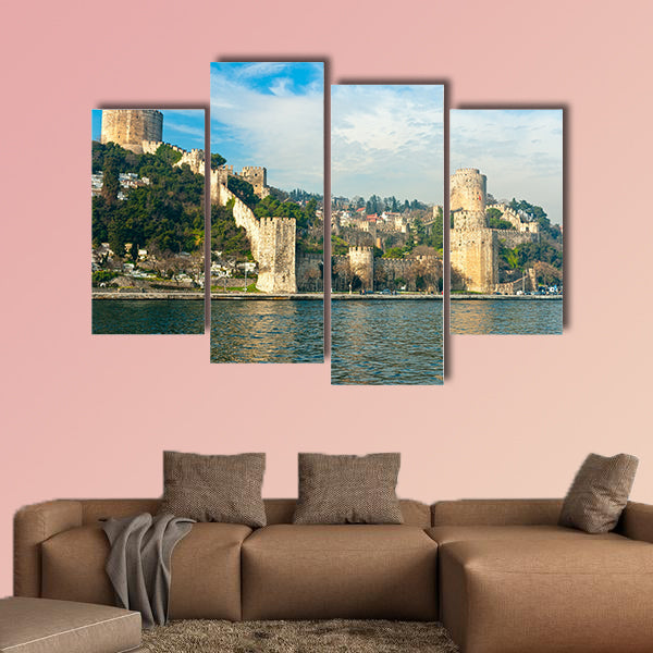 The beautiful View of Rumeli Fortress, Istanbul, Turkey multi panel canvas wall art