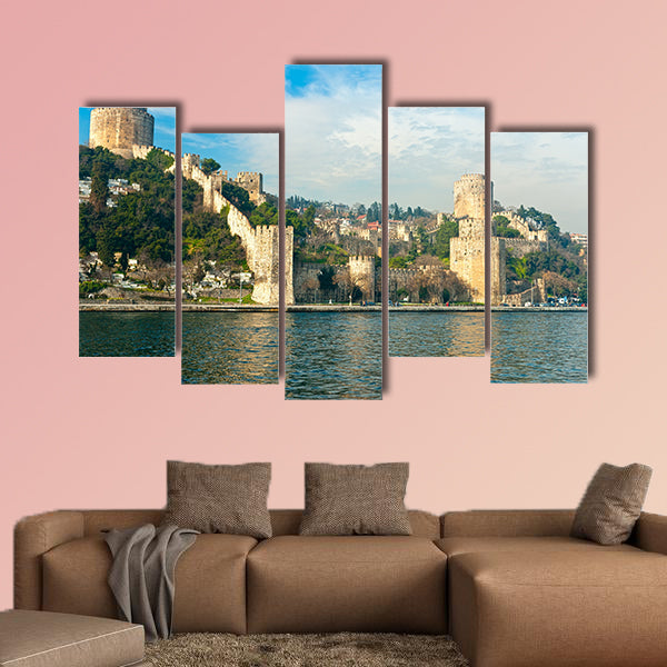 The beautiful View of Rumeli Fortress, Istanbul, Turkey multi panel canvas wall art