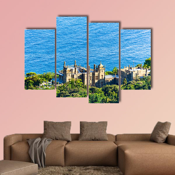 The Vorontsov Palace or the Alupka Palace, Crimea multi panel canvas wall art