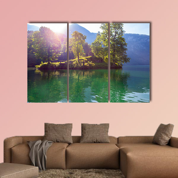 Stunning deep green waters of Konigssee, multi panel canvas wall art