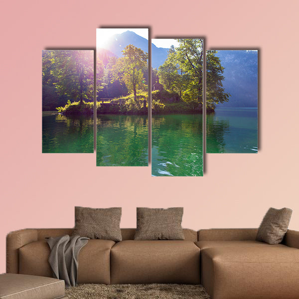 Stunning deep green waters of Konigssee, multi panel canvas wall art