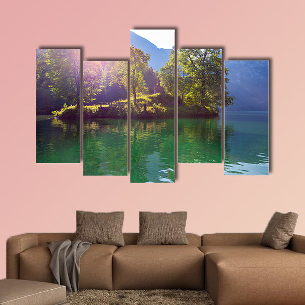 Stunning deep green waters of Konigssee, multi panel canvas wall art