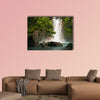 Celestial blue waterfall in Costa Rica multi panel canvas wall art