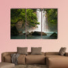 Celestial blue waterfall in Costa Rica multi panel canvas wall art