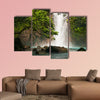 Celestial blue waterfall in Costa Rica multi panel canvas wall art