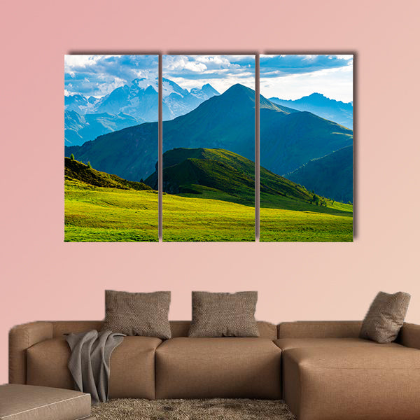 Natural landscape of beautiful mountains with the green hill and the wall art
