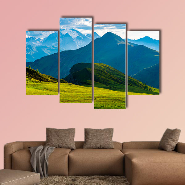 Natural landscape of beautiful mountains with the green hill and the wall art