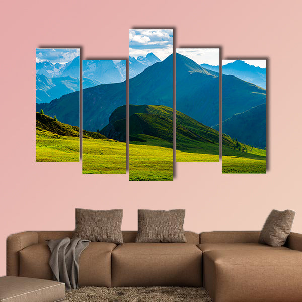 Natural landscape of beautiful mountains with the green hill and the wall art