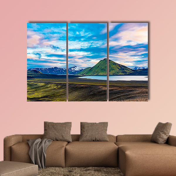 Natural landscape at Blahylur Crater Lake and beautiful mountain wall art