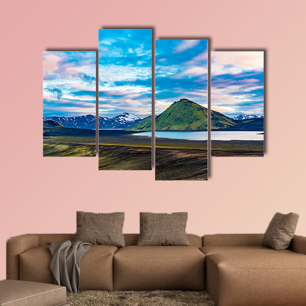 Natural landscape at Blahylur Crater Lake and beautiful mountain wall art