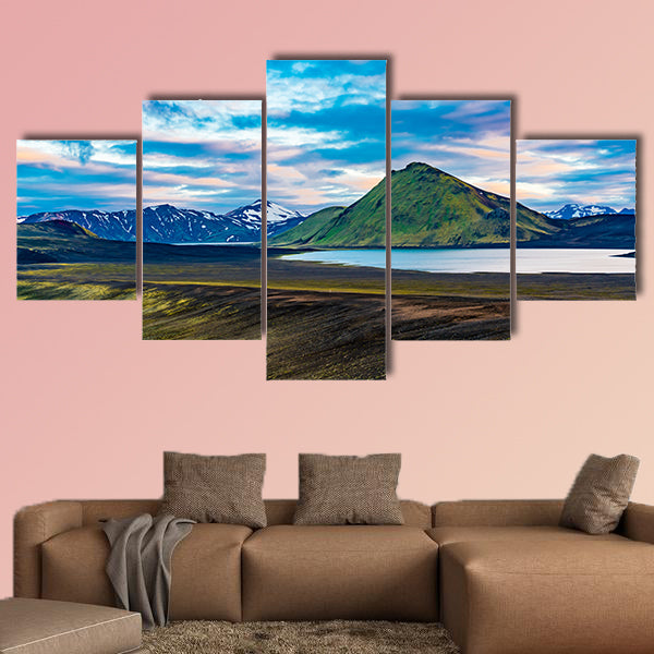 Natural landscape at Blahylur Crater Lake at Highlands of Iceland wall art