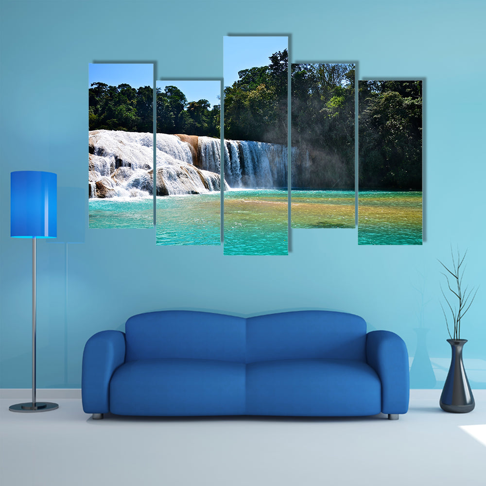 The Agua Azul waterfalls in Mexico Multi Panel canvas wall art